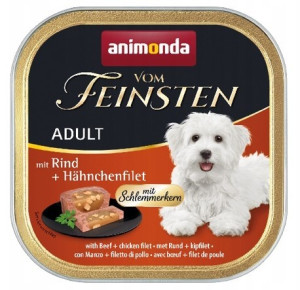 ANIMONDA Dog Vom Feinsten Dla Smakoszy Wołowina z Filetem z Kurczaka 150g