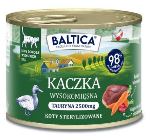 BALTICA PRZYSMAKI REGIONÓW Kot dorosły Kaczka 185g