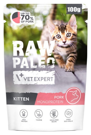 RAW PALEO Kitten Cat Pork 100g