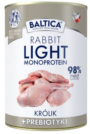BALTICA NUTRACEUTIC Monoprotein Królik z probiotykami - (puszka) 400g