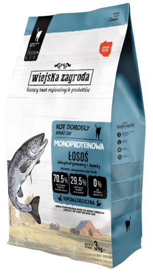 WIEJSKA ZAGRODA KOT Monobiałkowa Łosoś 800g