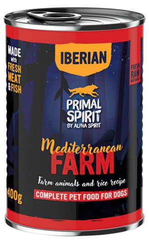 ALPHA SPIRIT Primal Spirit Iberian Mediterranean Farm 400g (puszka)