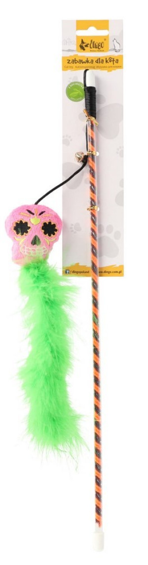 DINGO Zabawka Halloween dla kota - Wędka Upiorek