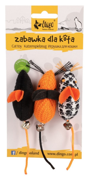 DINGO Zabawka Halloween - Myszki z Salem 3 szt.