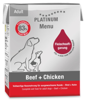 PLATINUM Menu Adult Beef-Chicken 375g