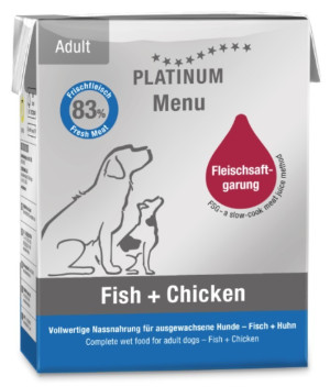PLATINUM Menu Adult Fish-Chicken 375g