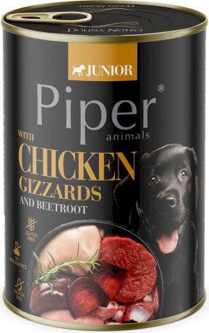 DOLINA NOTECI PIPER Junior z żołądkami kurczaka i burak 400g