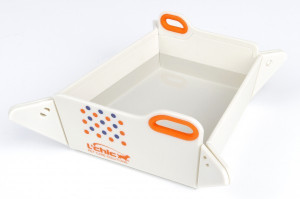 RECOSNACK Chop2Bowl white with dots