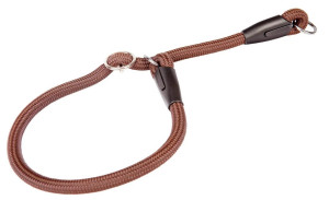 DINGO Obroża zaciagana z linki Snake (1,2 cm x dł. 55 cm) - brązowy