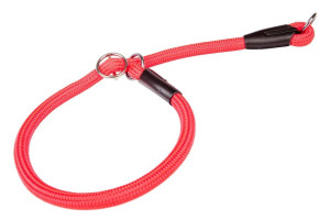 DINGO Obroża zaciagana z linki Snake (1,2 cm x dł. 55 cm) - czerwony