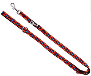 DINGO Smycz przedłużana Winnetou - czarna 1cm x 120-220cm