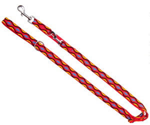 DINGO Smycz przedłużana Winnetou - czerwona 1cm x 120-220cm