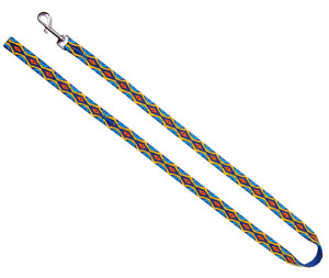 DINGO Smycz pojedyncza Winnetou - niebieska 1cm x 130cm
