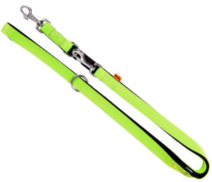 DINGO Smycz przedłużana Energy - zielona 1,6cm x 120-220cm