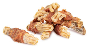 HAU MIAU Puzzo Snack przysmak dla psa łapy królicze owinięte kaczką 300g