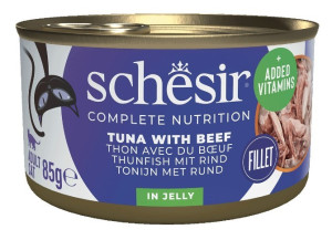 SCHESIR CAT Tuna fillet with beef (puszka) 6x 85g
