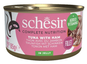 SCHESIR CAT Tuna fillet with ham in jelly (puszka) 12x 85g