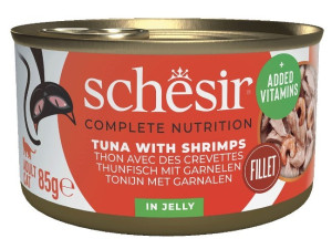 SCHESIR CAT Tuna fillet tuna with shrimps in jelly (puszka) 85g