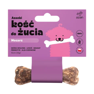 AZANKI Kość do żucia - Mocarz z łososiem, granatem i prebiotykiem dla młodych psów Puppy 10cm