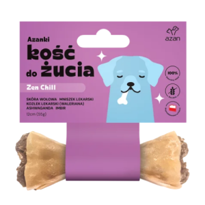 AZANKI Kość do żucia - Zen Chill dla odprężenia z mniszkiem, walerianą i ashwagandą S/M 12cm