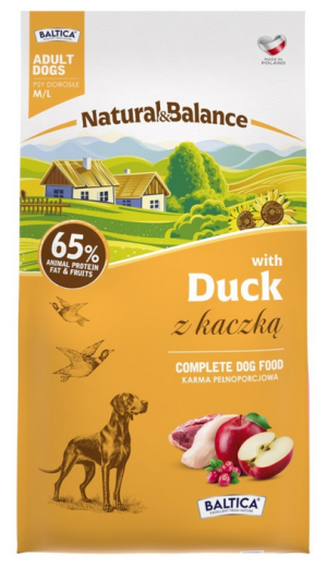 BALTICA Natural and Balance - z Kaczką dla dużych i średnich psów 3 kg
