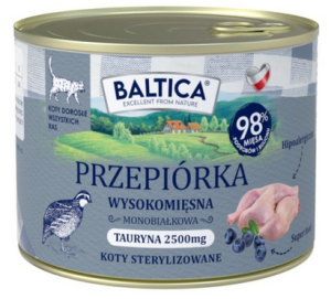 BALTICA PRZYSMAKI REGIONÓW Kot dorosły Przepiórka 185g