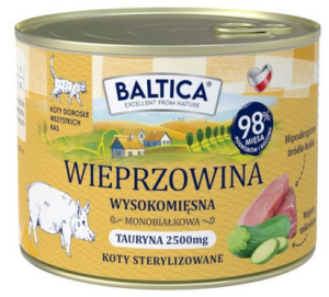 BALTICA PRZYSMAKI REGIONÓW Kot dorosły Wieprzowina 185g