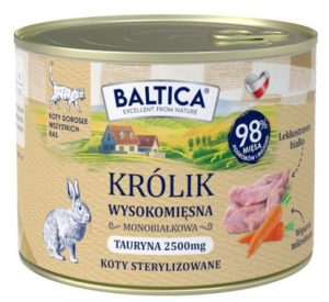 BALTICA PRZYSMAKI REGIONÓW Kot dorosły Królik 185g