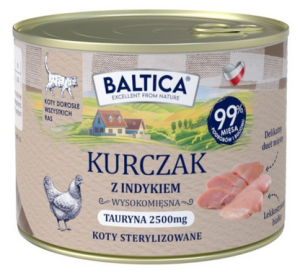 BALTICA PRZYSMAKI REGIONÓW Kot dorosły Kurczak z indykiem 185g