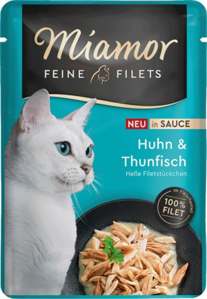 MIAMOR Feine Filets w sosie saszetka - kurczak i tuńczyk 100g