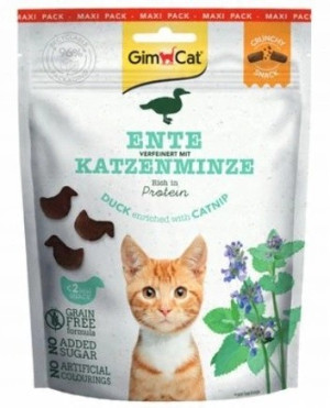 GIMCAT Crunchy Snack Kaczka i Kocimiętka 140g