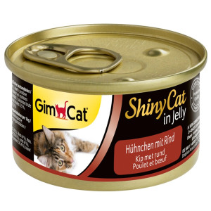 GIMCAT ShinyCat Jelly Kurczak z wołowiną w galaretce 70g