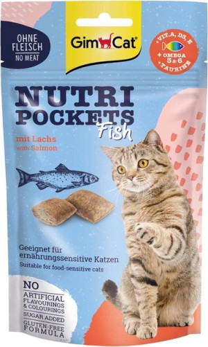 GIMCAT Nutri Pockets Fish z Łososiem 60g