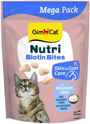 GIMCAT Nutri Biotin Bites Mascarpone przysmak z biotyną dla kota 425g