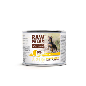 RAW PALEO Turkey and Cod Adult Can mokra karma dla psów dorosłych duoproteina indyk z dorszem (puszka) 200g