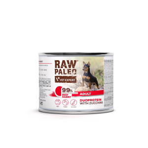 RAW PALEO Beef and Rabbit Adult Can mokra karma dla psów dorosłych duoproteina wołowina z królikiem (puszka) 200g