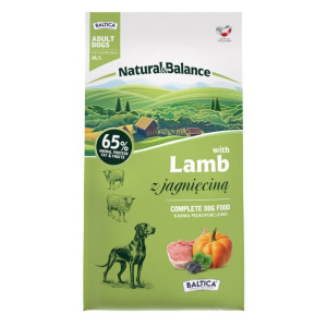 BALTICA Natural and Balance  z Jagnięciną dla dużych i średnich psów 9 kg