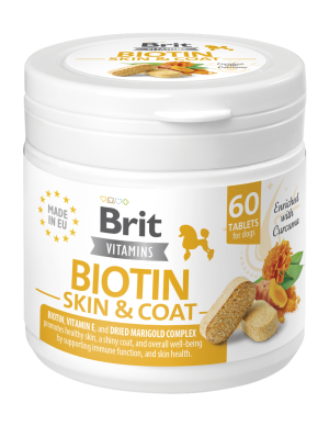 BRIT Vitamins Biotin Skin and Coat Care 120g (60 tabl.)