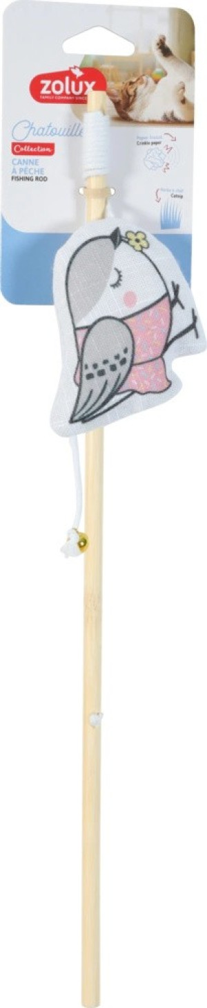 ZOLUX Zabawka dla kota wędka bambus ptak w sukience Chatouille 48,8cm