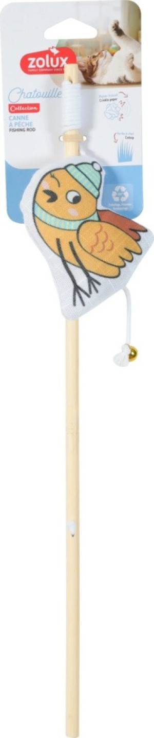 ZOLUX Zabawka dla kota wędka bambus ptak w czapce Chatouille 48,8cm