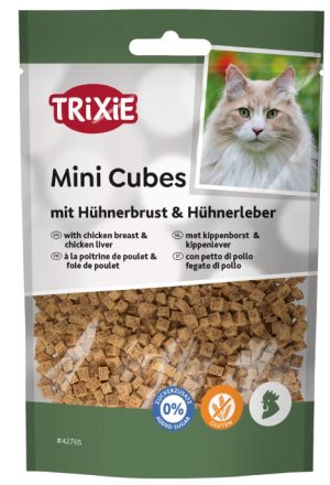 TRIXIE Mini Cubes przysmak dla kota pierś i wątróbka z kurczaka 50g