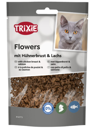 TRIXIE Flowers przysmak dla kota pierś z kurczaka i łosoś 50g