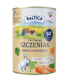 BALTICA SMAKI REGIONÓW Szczeniak Królik z marchewką 400g