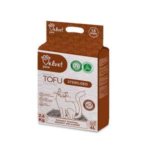 VELVET PAW Tofu żwirek ekologiczny z węglem kokosowym i esencją kokosową oraz migdałową 6l