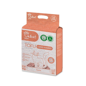 VELVET PAW Tofu żwirek ekologiczny z esencją brzoskwiniową 6l