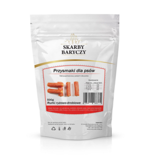 SKARBY BARYCZY Rurki ryżowe z kurczakiem 500g 500 g