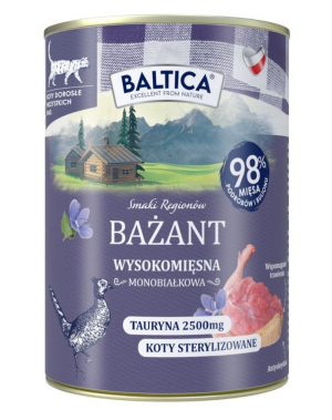 BALTICA SMAKI REGIONÓW Kot dorosły Bażant 400g