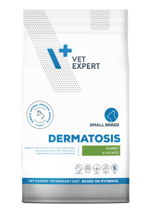 VETEXPERT 4T Vet. Diet Dog Dermatosis Rabbit and Potato Small Breed 8kg