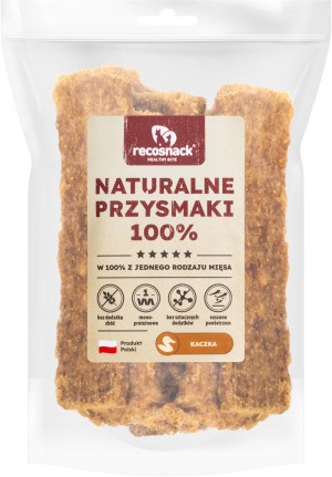 Recosnack MIĘSNE PASKI (12 cm) KACZKA 500 g