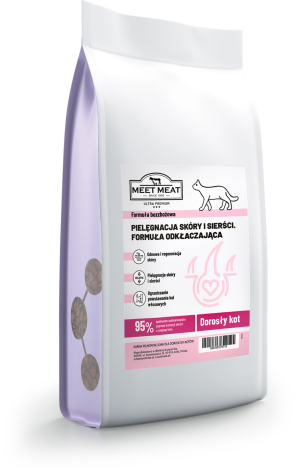 MEET MEAT Cat Pielęgnacja skóry i sierści - Formuła odkłaczająca 5 kg